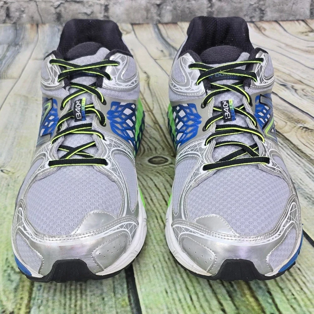 New Balance 1340v2 Running Shoes Mens 15 D Silver‎ Blue Lime M1340SB2 Stability